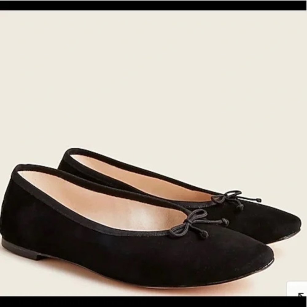 J.Crew Zoe Ballet Flats | Black Suede | Size 7
